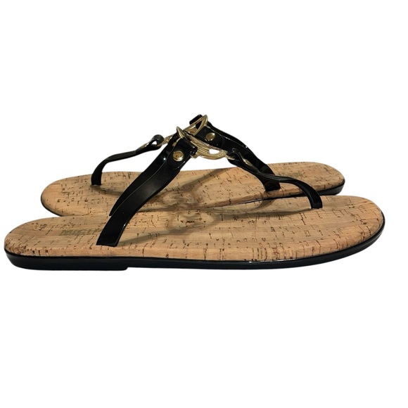 Michael Kors Black Jelly and Cork MK Sandals - Picture 5 of 11